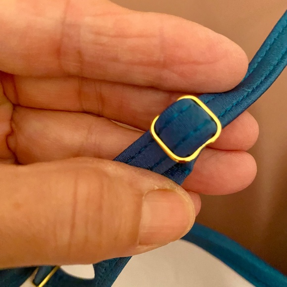 Venus 4 piece NWOT bikini skirt/dress set Teal sequin - Picture 6 of 16